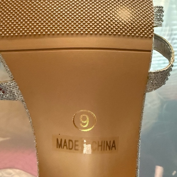 Ashley A Women Lady Rhinestone Shoes 3"‎ Heel Size 9 - Picture 6 of 6